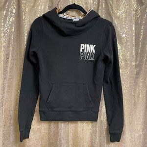 PINK Victorias Secret Black Tiger Hoodie Pullover Sweater, XS‎